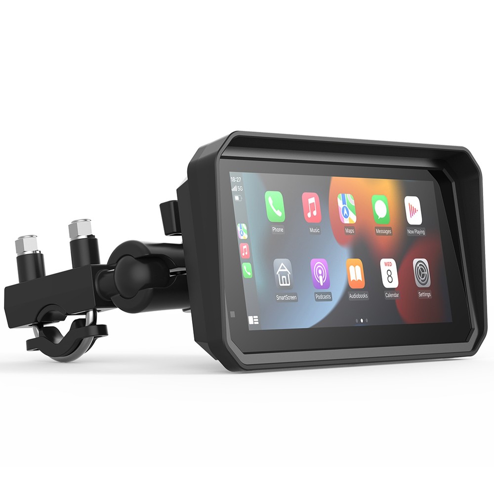 5.99" Motorcycle GPS Navigation Touch Screen Wireless CarPlay Android Auto Cam