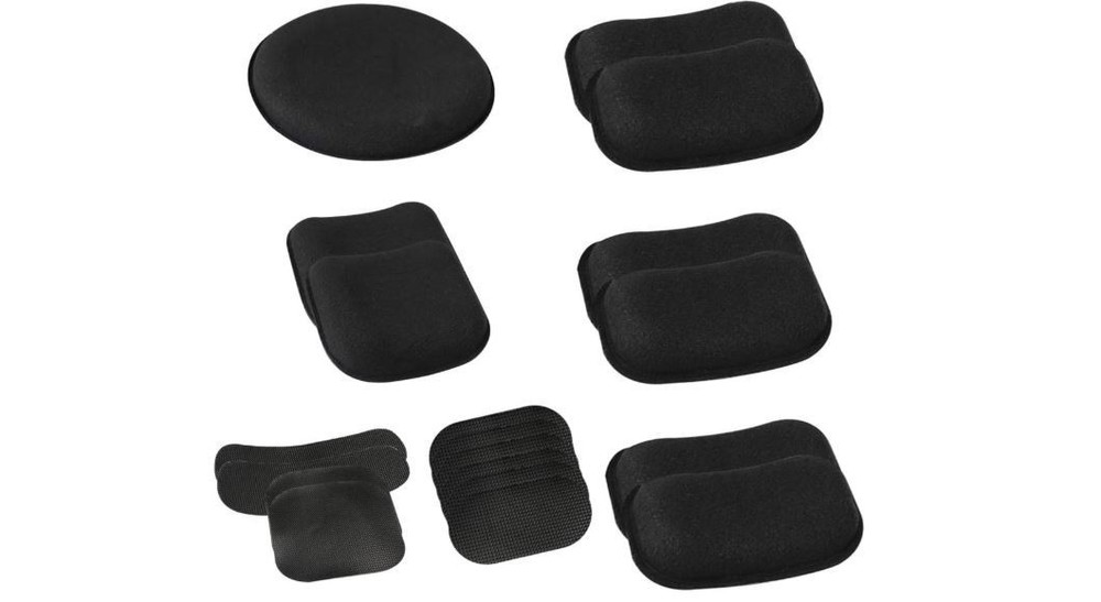 19PCS Universal Helmet Pads Replacement Foam Cushion Pads Hook Loop Kit Set