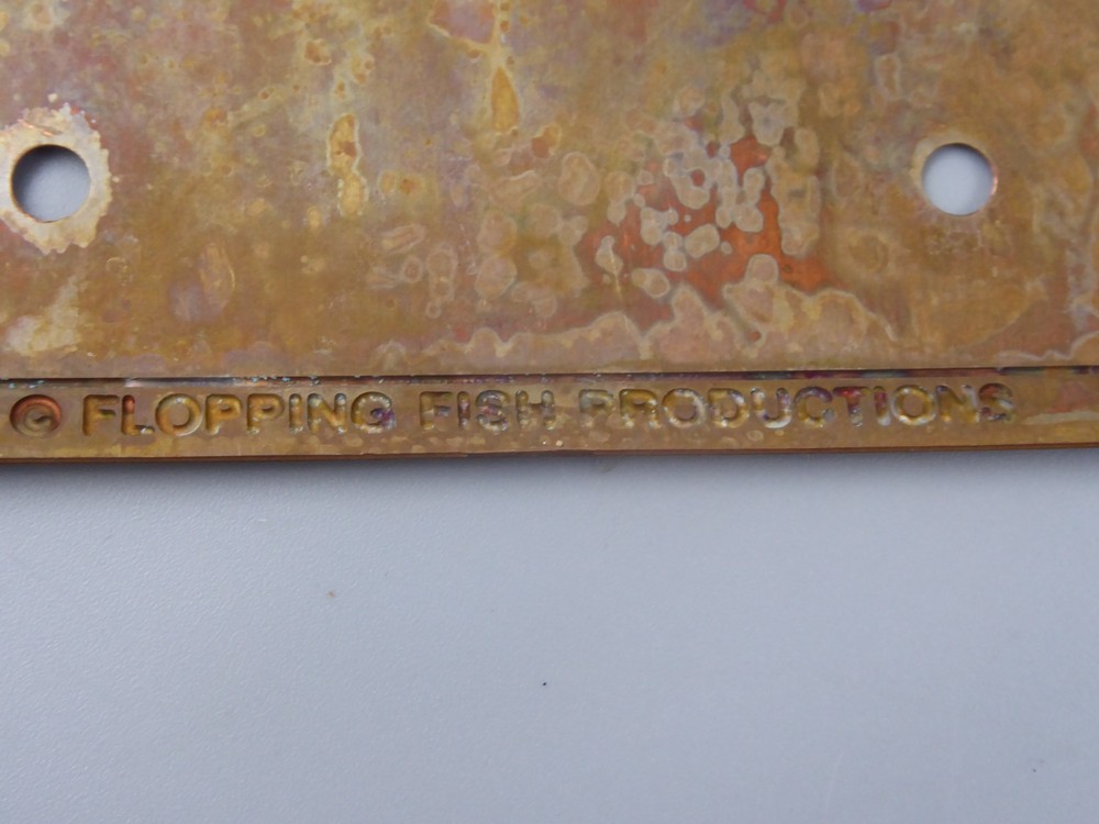 VTG FLOPPING FISH (2) DBL SWITCH PLATE + (2) DBL PLUG/OUTLET COPPER