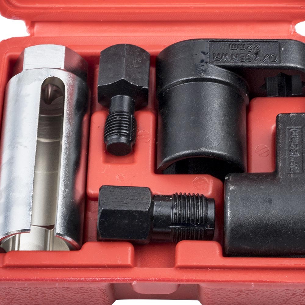 6pc Oxygen Sensor Socket Set 7/8" for Vacuum Switch Thread Chaser with Case