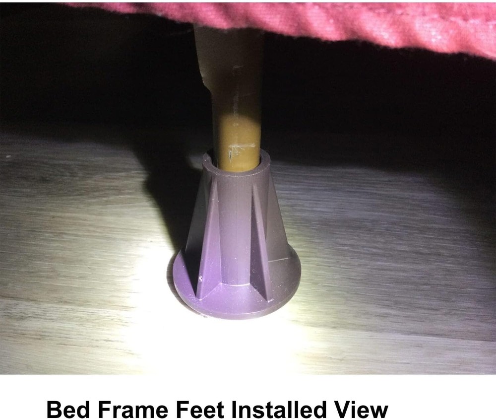 Steel Stem Bed Frame Feet to Replace Wheels. Prevent Sliding. Sturdy Bed Frame