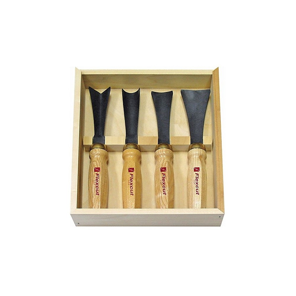 Flexcut Carving Tools, Mallet-Carving Chisels and Gouges for Woodworking, Scu...