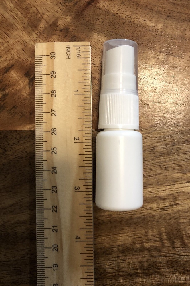 10ml (.34 oz) White Plastic Empty Refillable Perfume Atomizer Mini Spray Bottle
