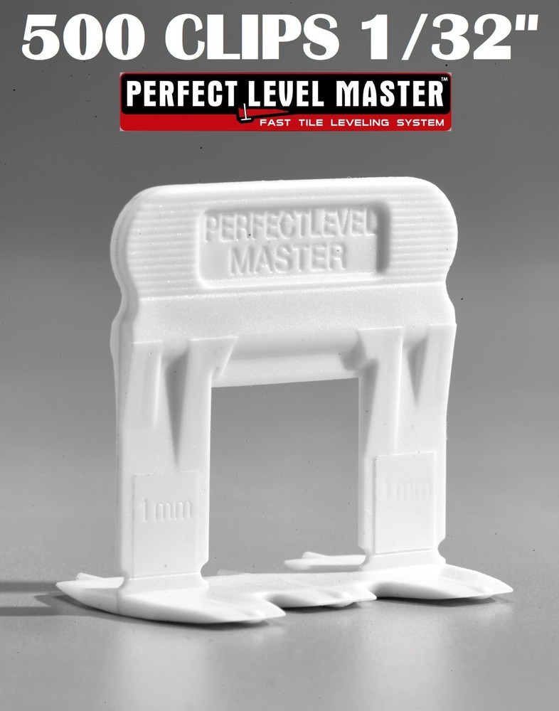 1/32" T-Lock 500 Clips - Perfect Level Master  - Tile Leveling System spacers