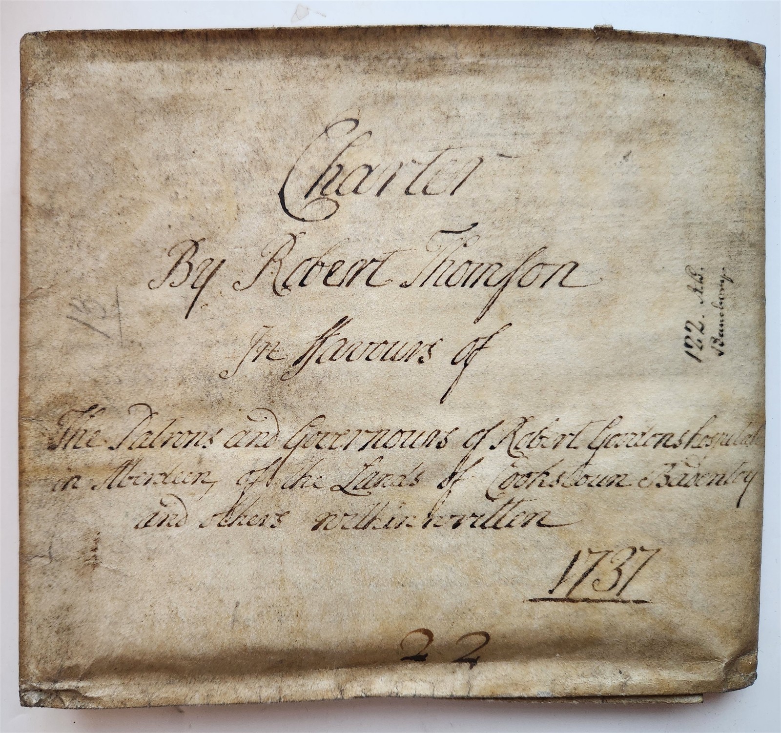 1737 MANUSCRIPT on VELLUM ANTIQUE LEGAL DOCUMENT in ENGLISH 18th CENTURY