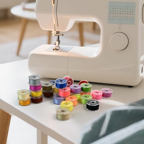 Bobbins and Sewing Threads,25pcs White Prewound Bobbins Thread for
