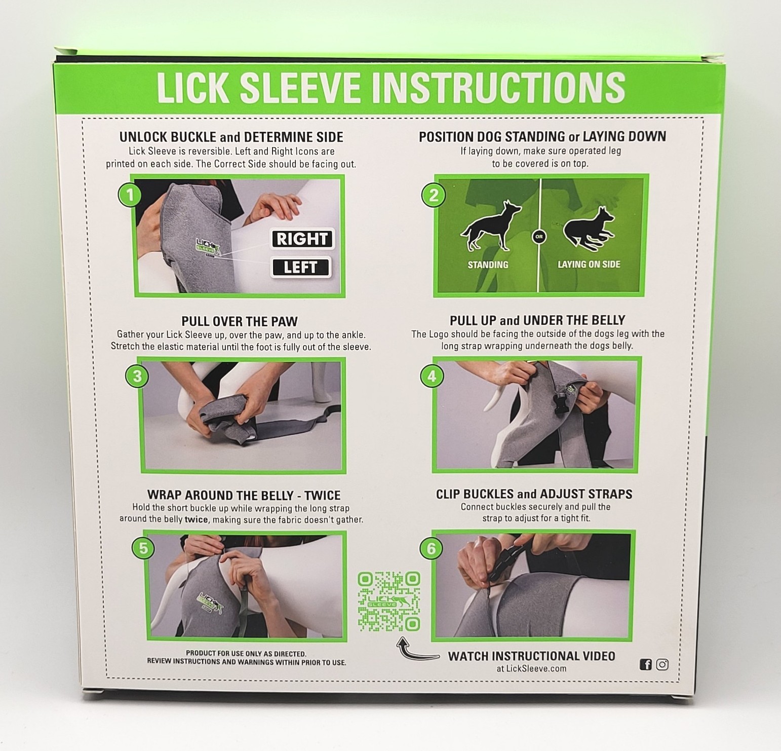 Lick Sleeve X-LARGE Dog Anti-Licking Leg Protection Sleeve Hind/Back Legs L/R