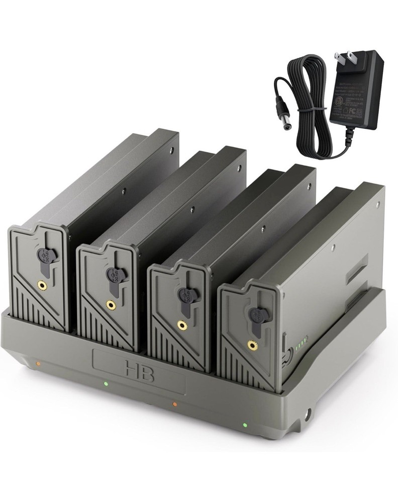 4 pack Lipo Lithium Battery Pack with 4-Port Charging Station