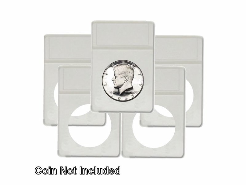 BCW - Half Dollar Foam Inserts for Display Slabs, No Slabs, White - 5 pk