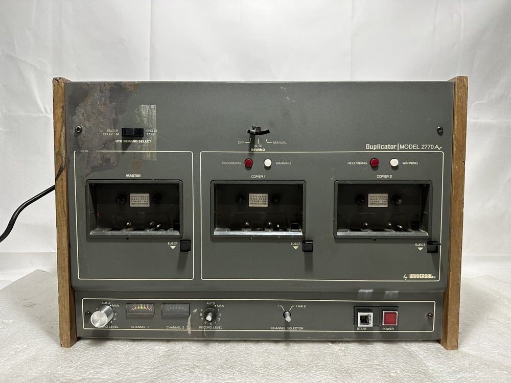 Vintage Wollensak 2770 AV ~ Cassette Tape Duplicator ~ WORKING / MISSING KNOBS