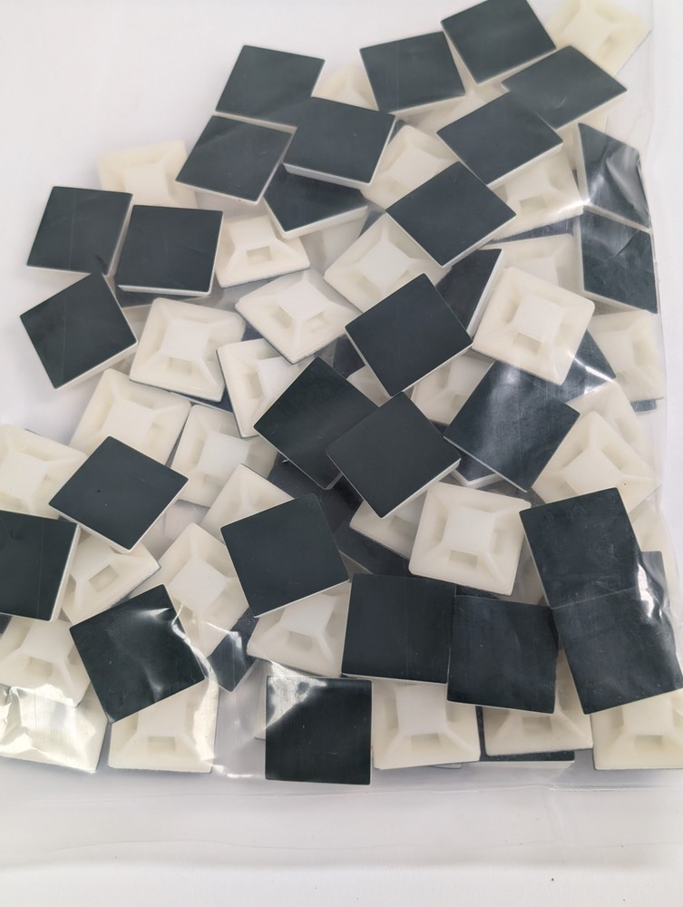 SELF ADHESIVE NATURAL CABLE TIE MOUNTS 3/4"