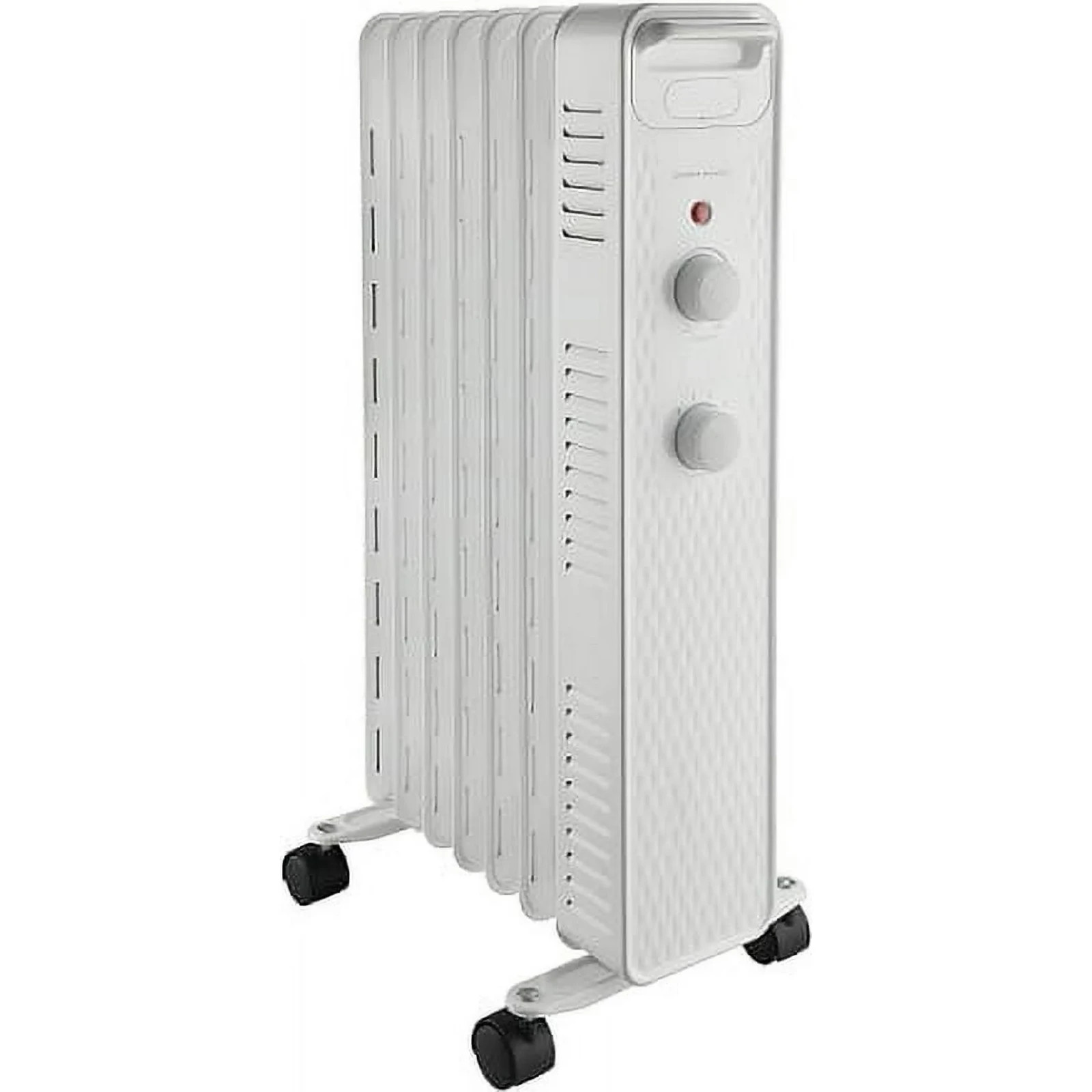 1500W Mainstays Mechanical Oil Filled Electric Radiator Heater White Open Box