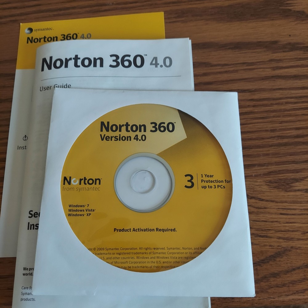 Norton From Symantec Norton 360 Version 4.0 CD Only