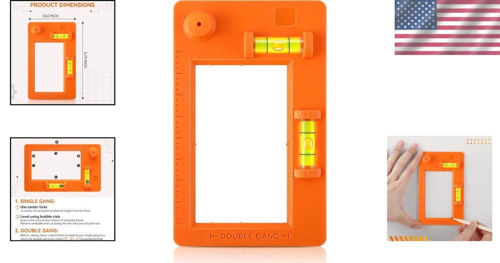 Professional Low Voltage Mounting Template for Precise Drywall Installations