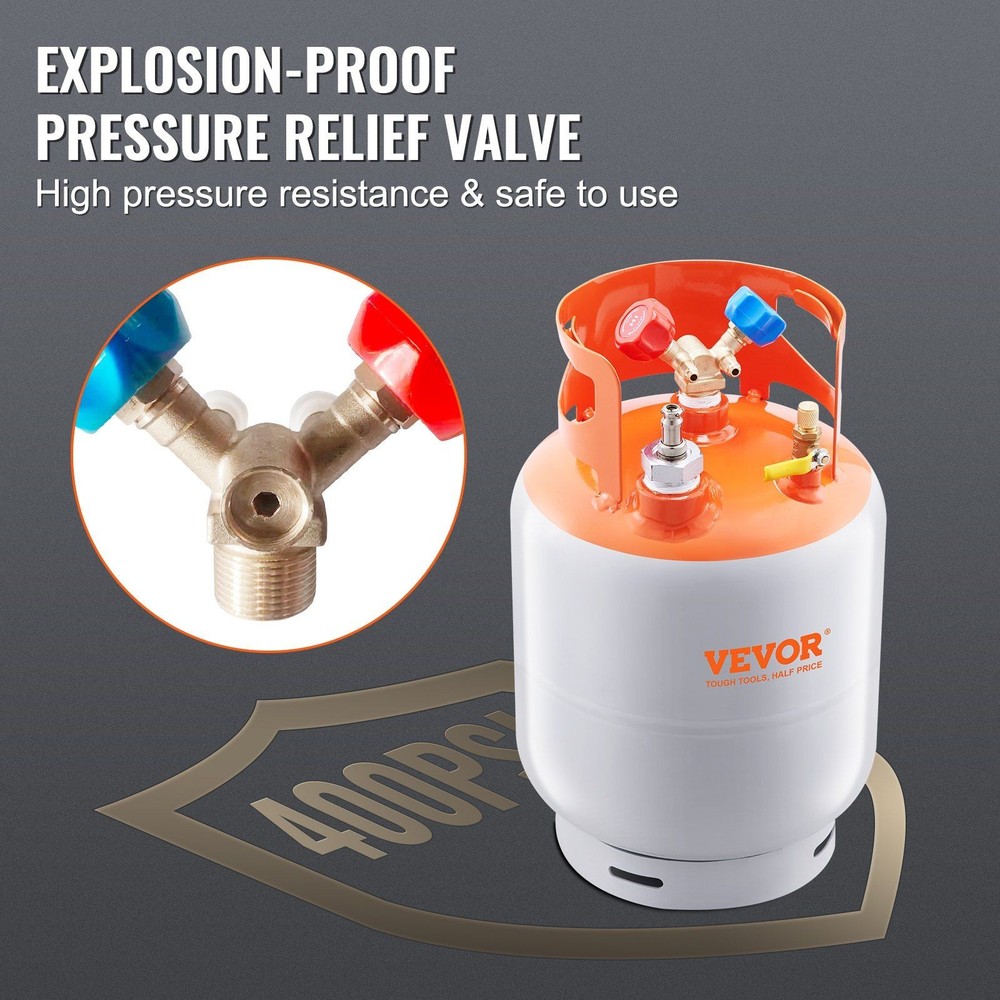 Floating Switch Enabled 30lb Refrigerant Recovery Cylinder