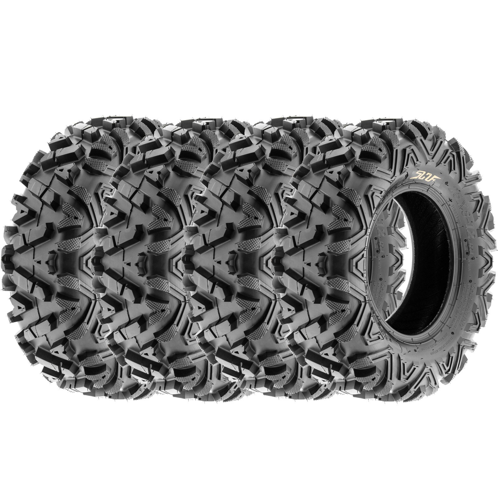 SunF 25x8-12 & 25x10-12 Replacement ATV UTV SxS 6 Ply Tires A033 - Bundle Set