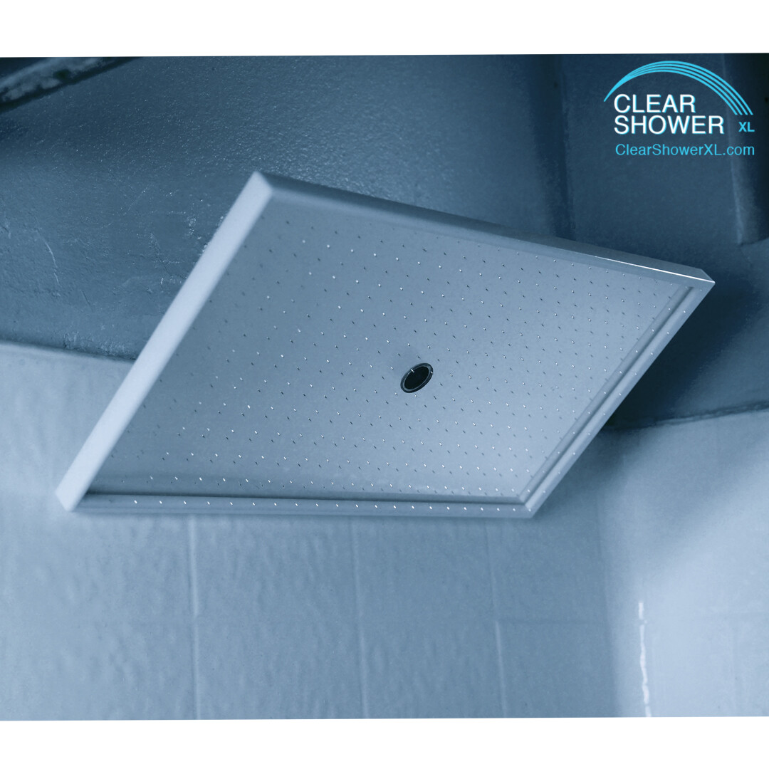 Large MIRROR Shower Head - Luxury Firm Pressure Rainfall Showerhead - NEW