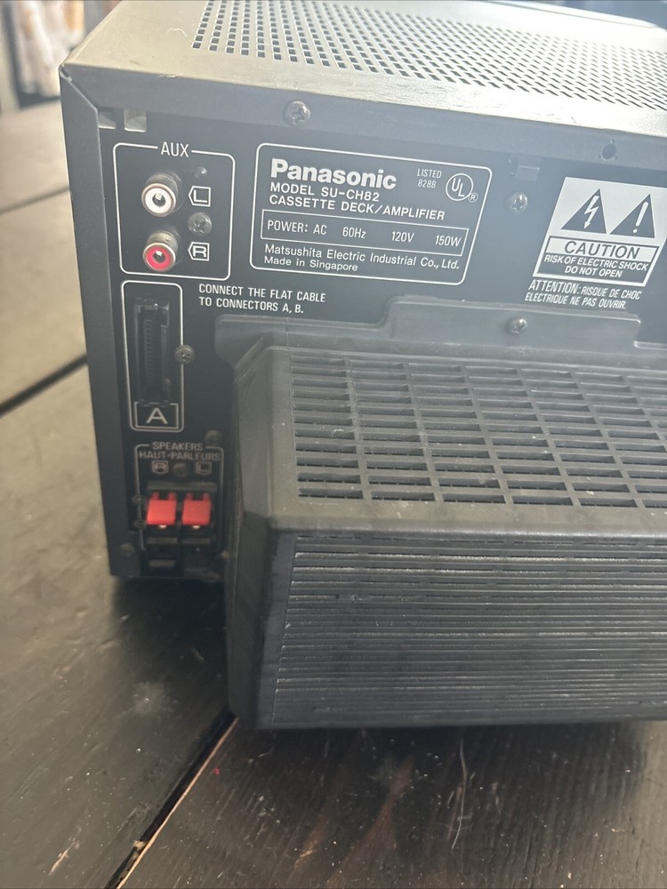 Panasonic Stereo Integrated Amplifier - Black - SU-CH82 Cassette Deck