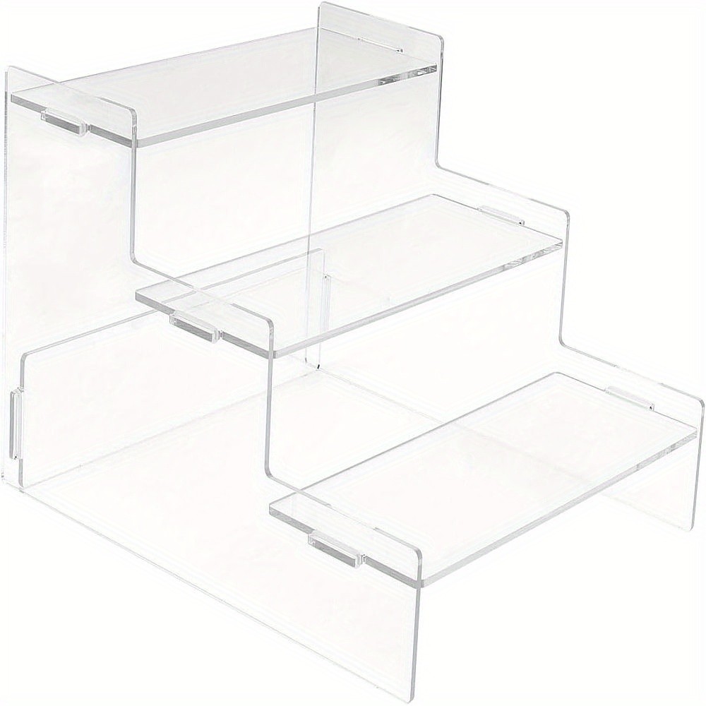 1set 3-Tier Acrylic Action Figure Display Risers Model Assembled