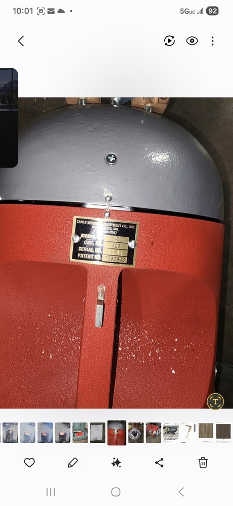 Cable Spinning Equipment Company K 400 Pull Type Lasher with Case & Manual