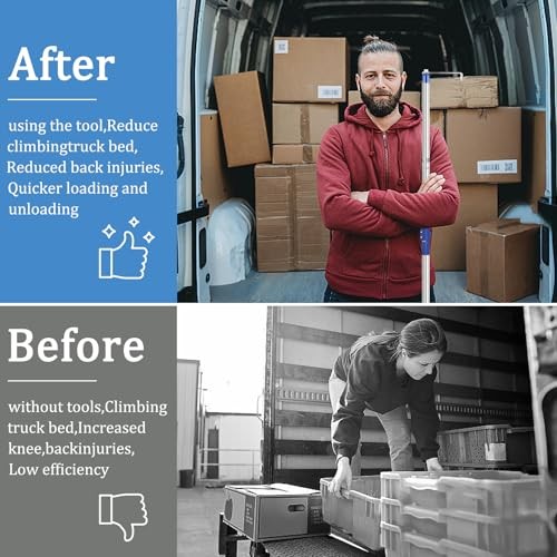 Truck Bed Cargo Retrieval Hook, Adjustable 33-70inch Telescoping Cargo Grabber