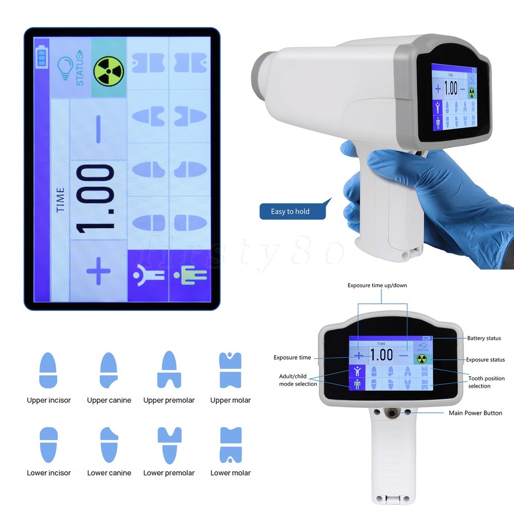 Portable Dental X Mobile Unit Ray Digital Machine No Shield/Sensor Size 1/1.5/2