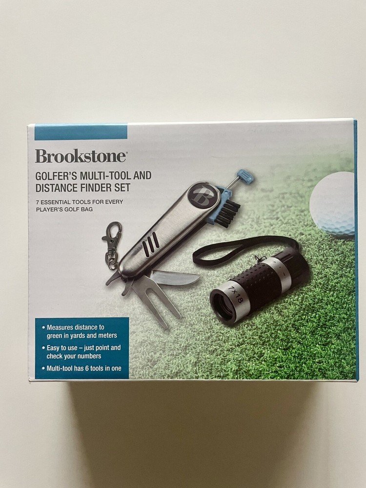 Brookstone Golfer’s Multi-tool And Distance Finder Set