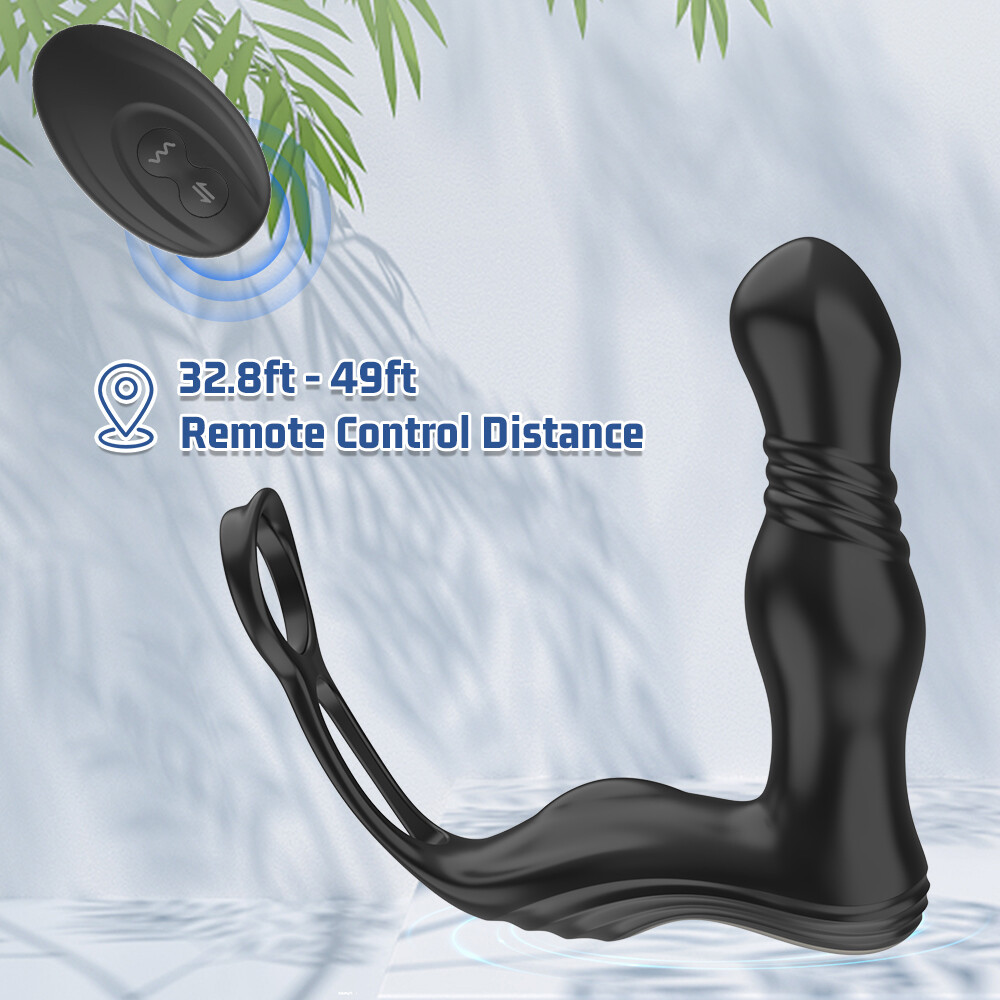 Male Prostate Massager Vibrator Thrusting Anal Butt Plug Dildo Sex Toys for Men