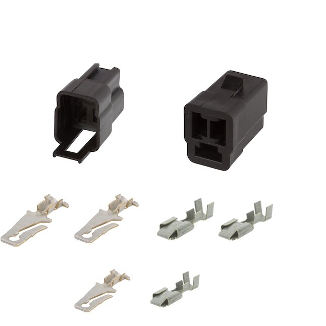 DELPHI PACKARD GM 56 SERIES THREE CONDUCTOR CONNECTOR SET 12  GA.
