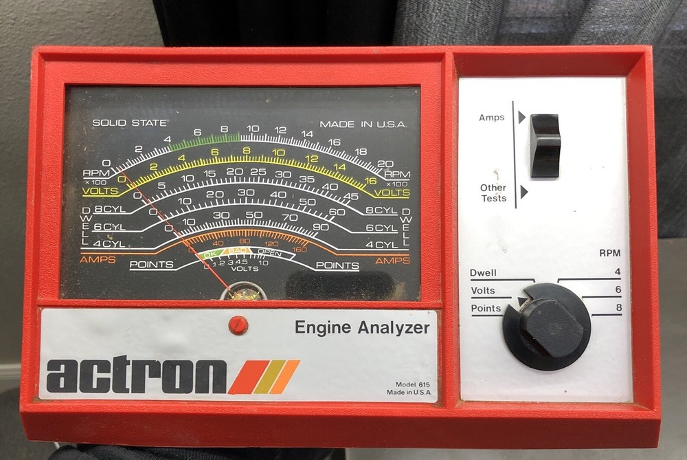 Vintage ACTRON Engine Analyzer Model 615 Untested Made In USA