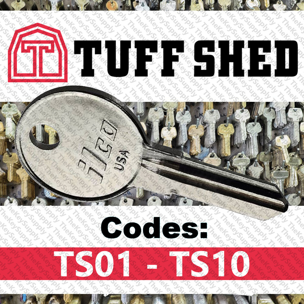 Tuff Shed Replacement Keys Cut to Code TS01 - TS10