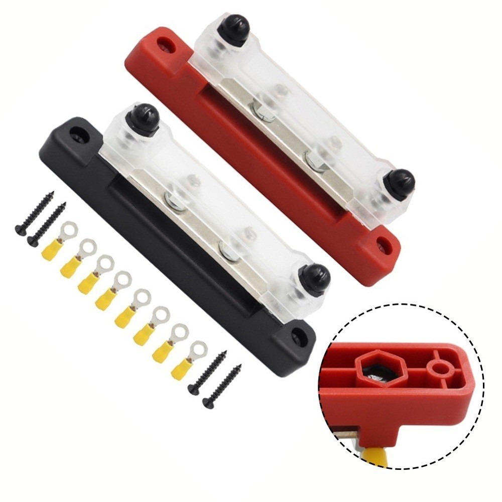 Tough ABS Material Battery Power Distribution Blocks with Clear Covers