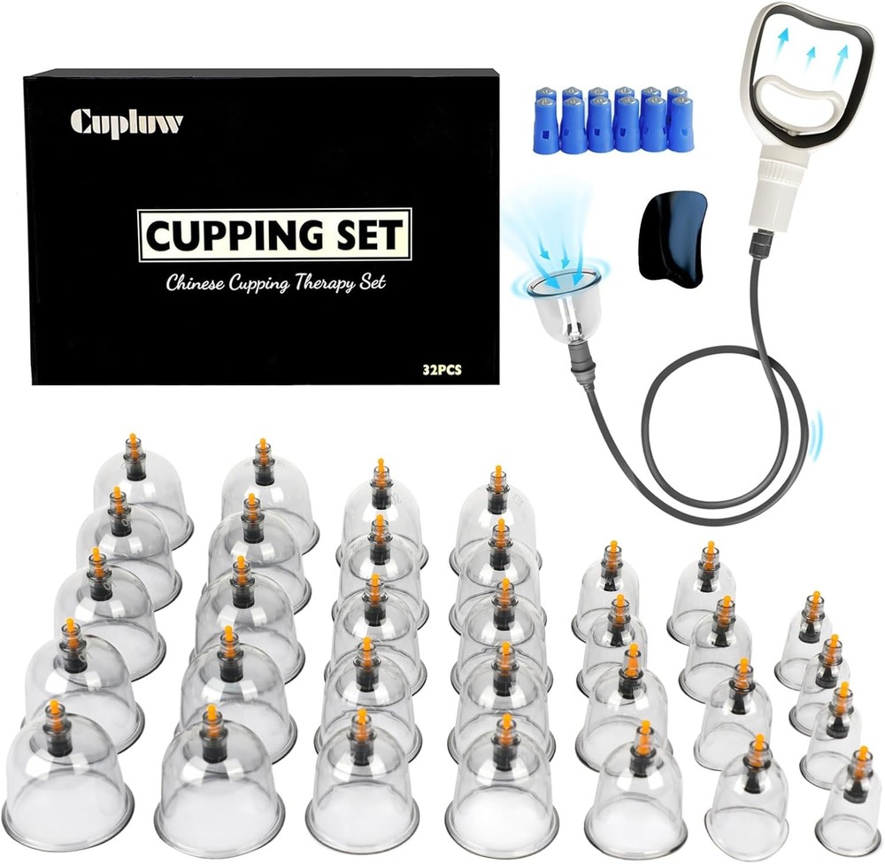 Cupluw 32 Cups Cupping Kit Magnetic Vacuum Therapy Set