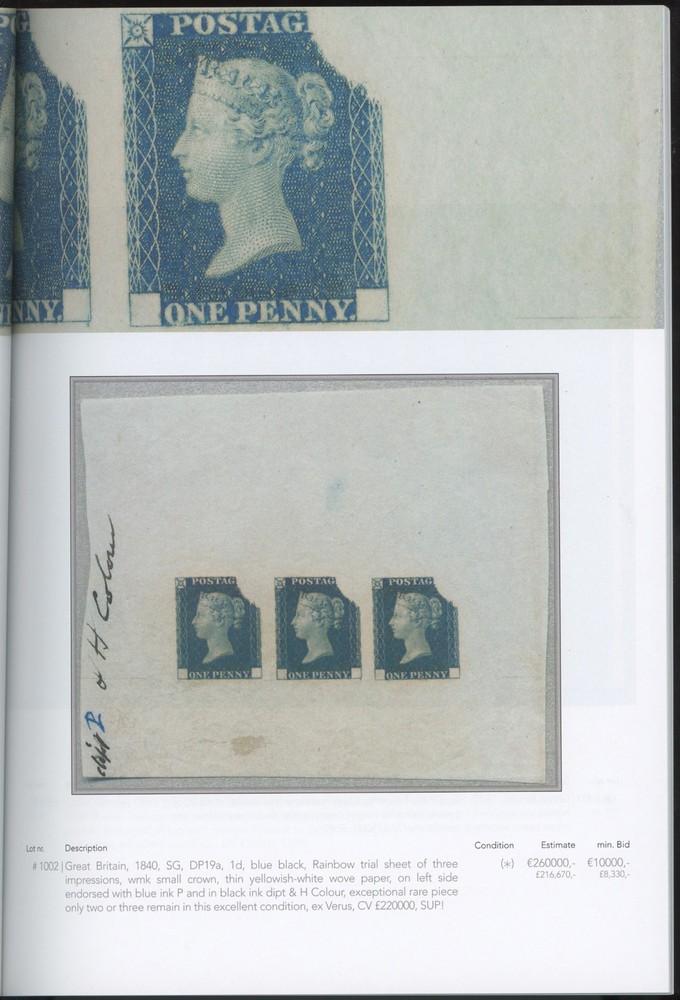 Great Britain Penny Black, Mauritus Specialized Auction Catalog Classicphil 2023