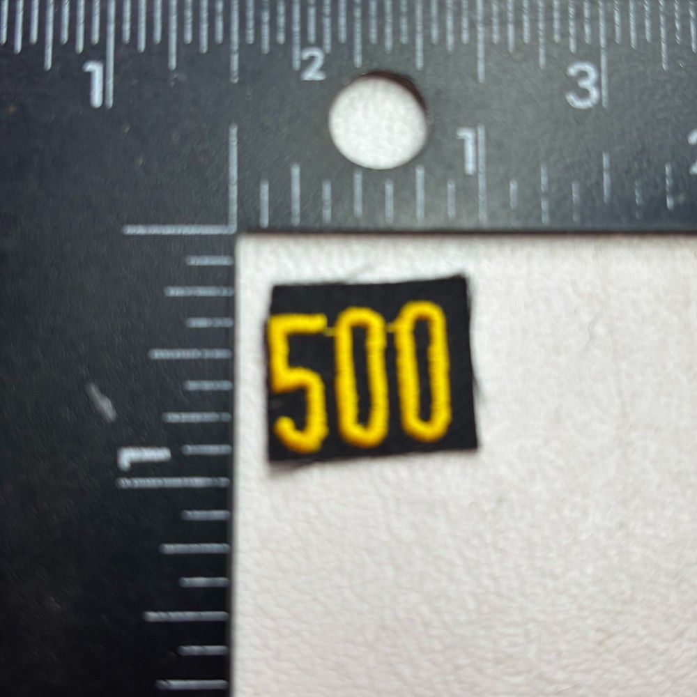 Yellow On Black 500 ENGINE Car Auto Patch 00.8