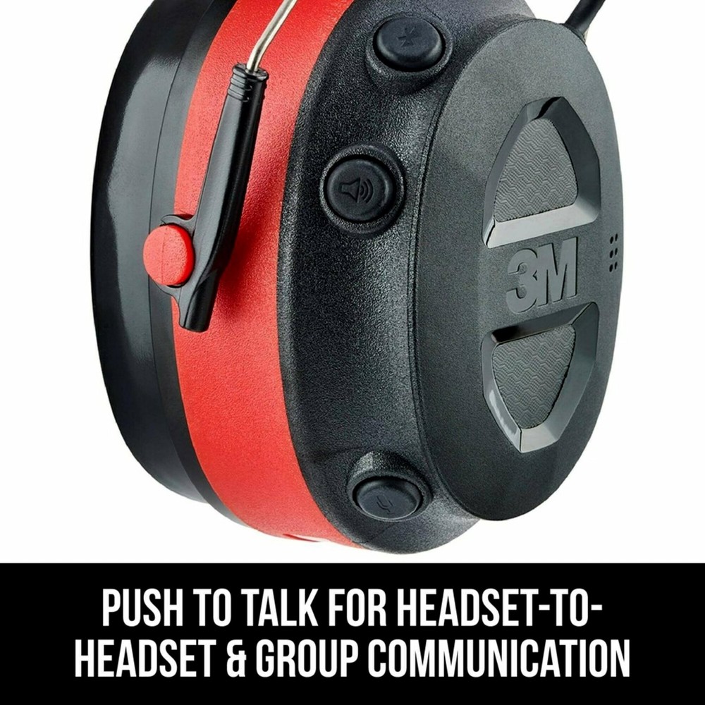 3M Pro-Comms Electronic Hearing Protector, Wireless Pro-Comms, Black/Red