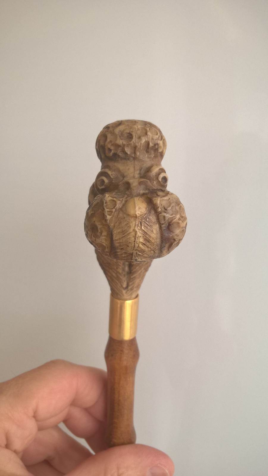 Italian Shoe Horn Italy Original Poodle Dog Head Wood Or Bamboo Extra Long 21.5"