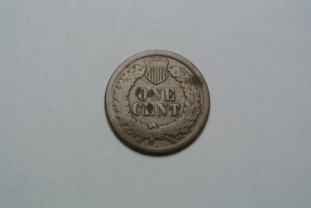 1864-L Pointed Bust Repunched Date Breen #1962, Indian Cent - C7809