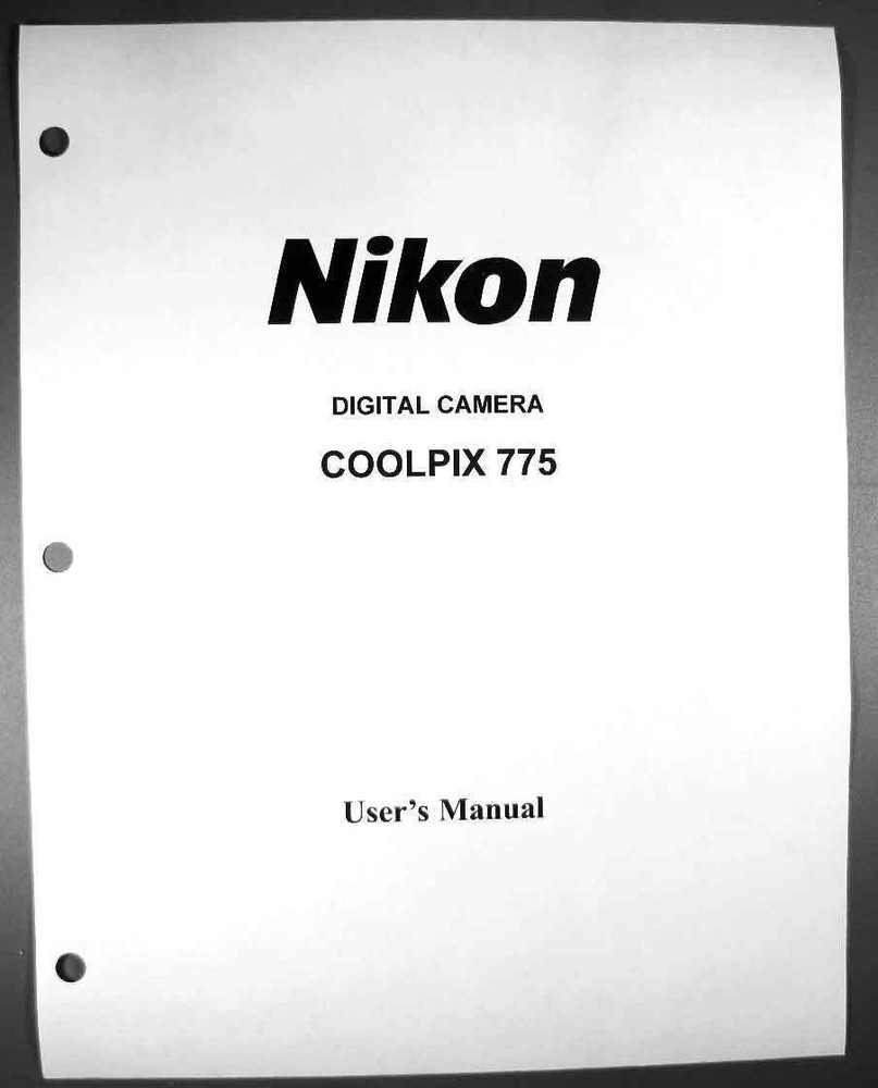 Nikon CoolPix 775 Digital Camera User Guide Instruction  Manual