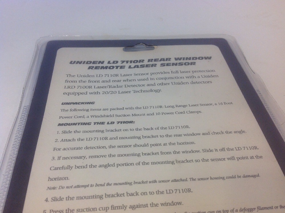Uniden UD 7110R Optional Laser Sensor New Sealed