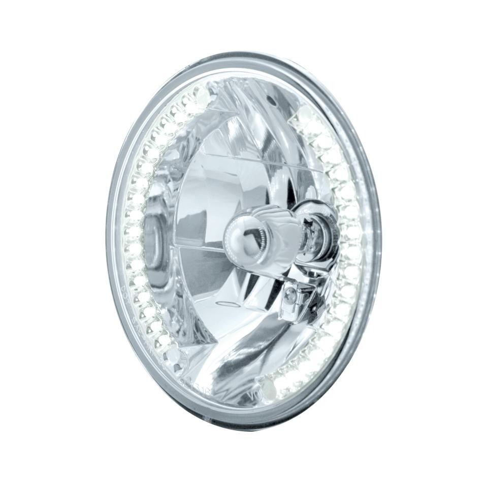 Stainless Guide Headlight H4 Bulb w/ 34 White LED