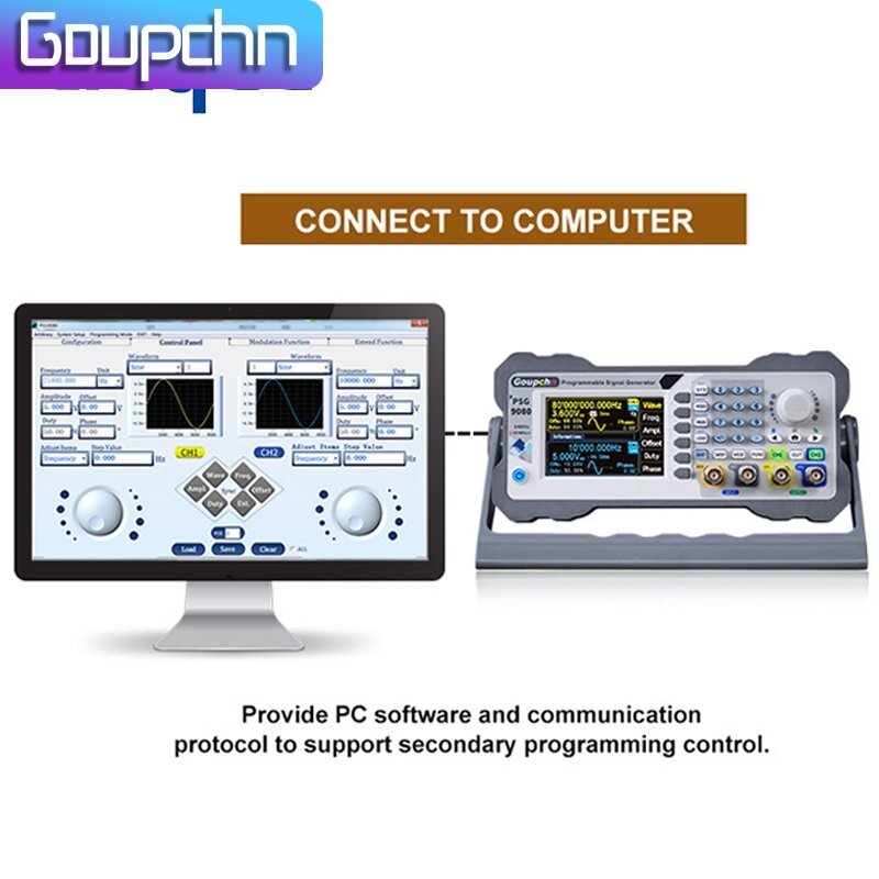 PSG9080 80MHz Digital Control DDS Programmable Signal Generator Dual Channel