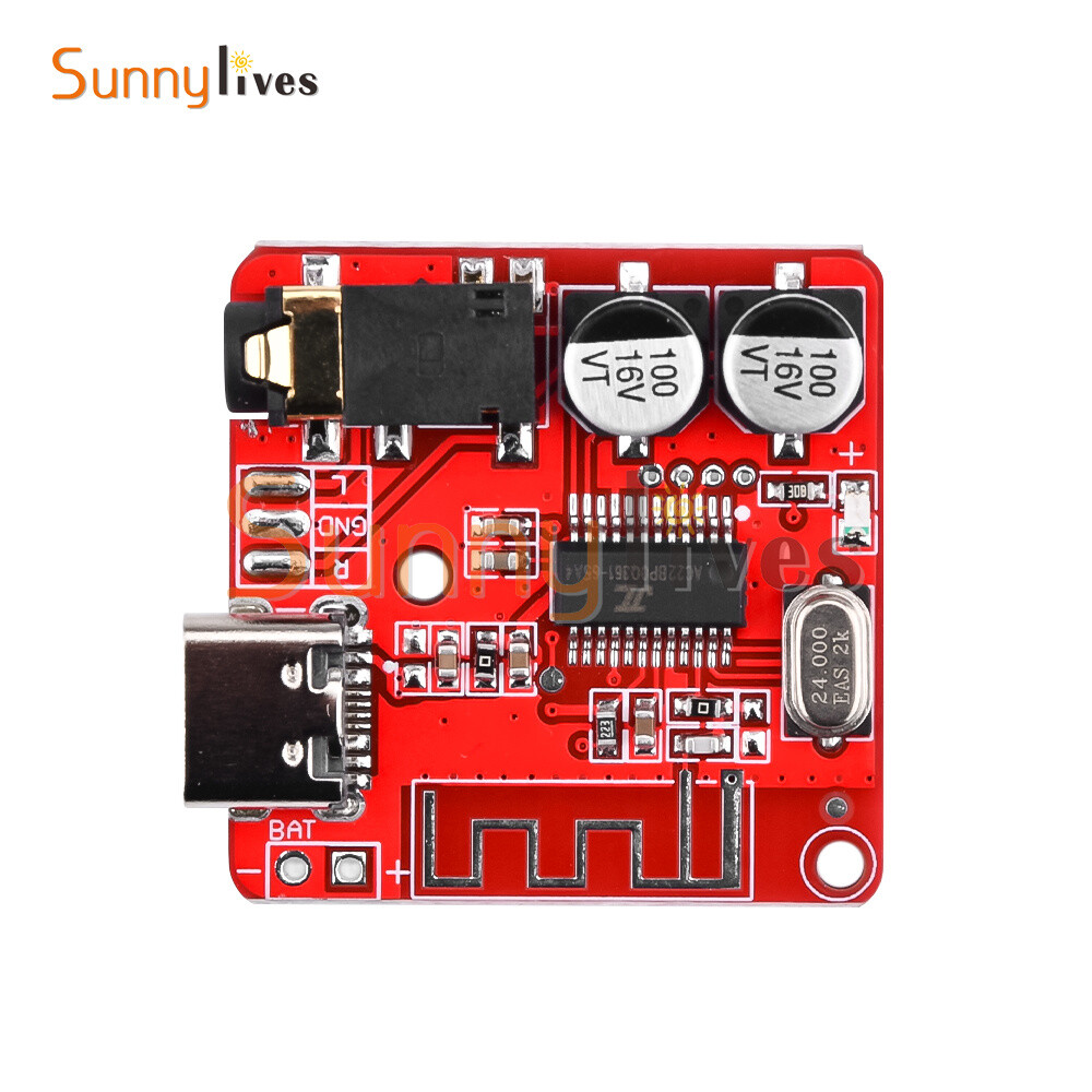 DC 3.7-5V Mini Bluetooth 5.1 Audio Receiver MP3 Decoder Amplifier Circuit Board
