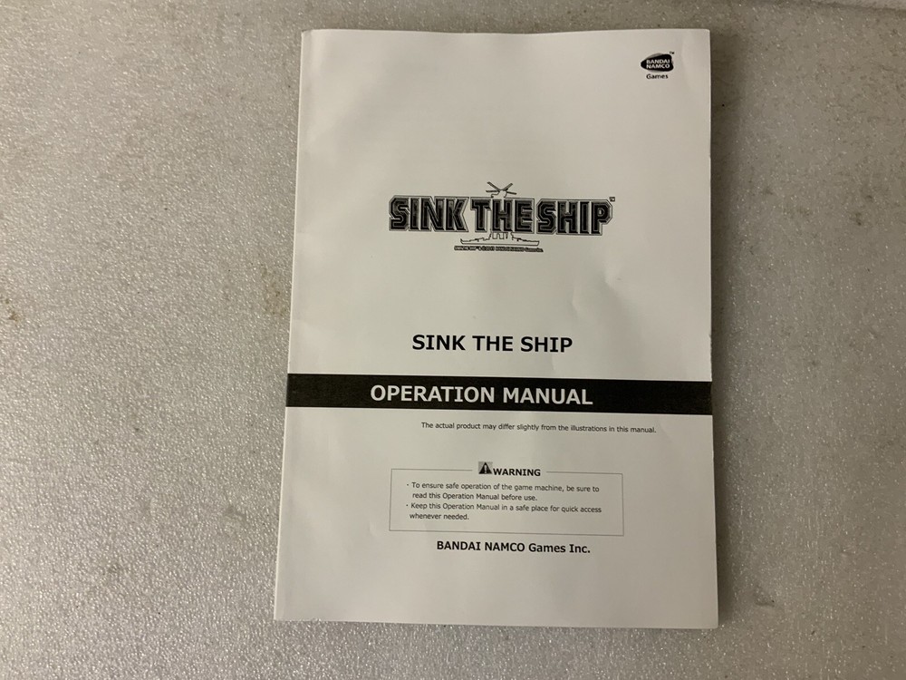 Sink The Ship Arcade Game Operation Manual