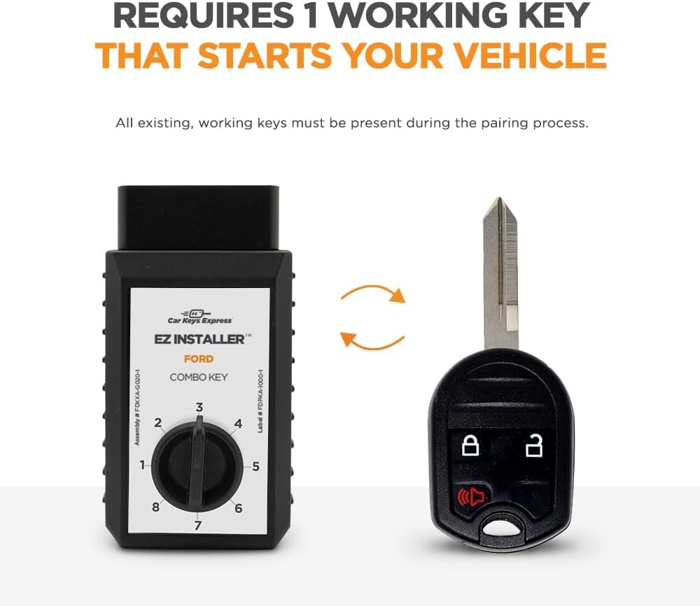 Simple Key, Key Fob and Programmer 3 Button Keypads, black