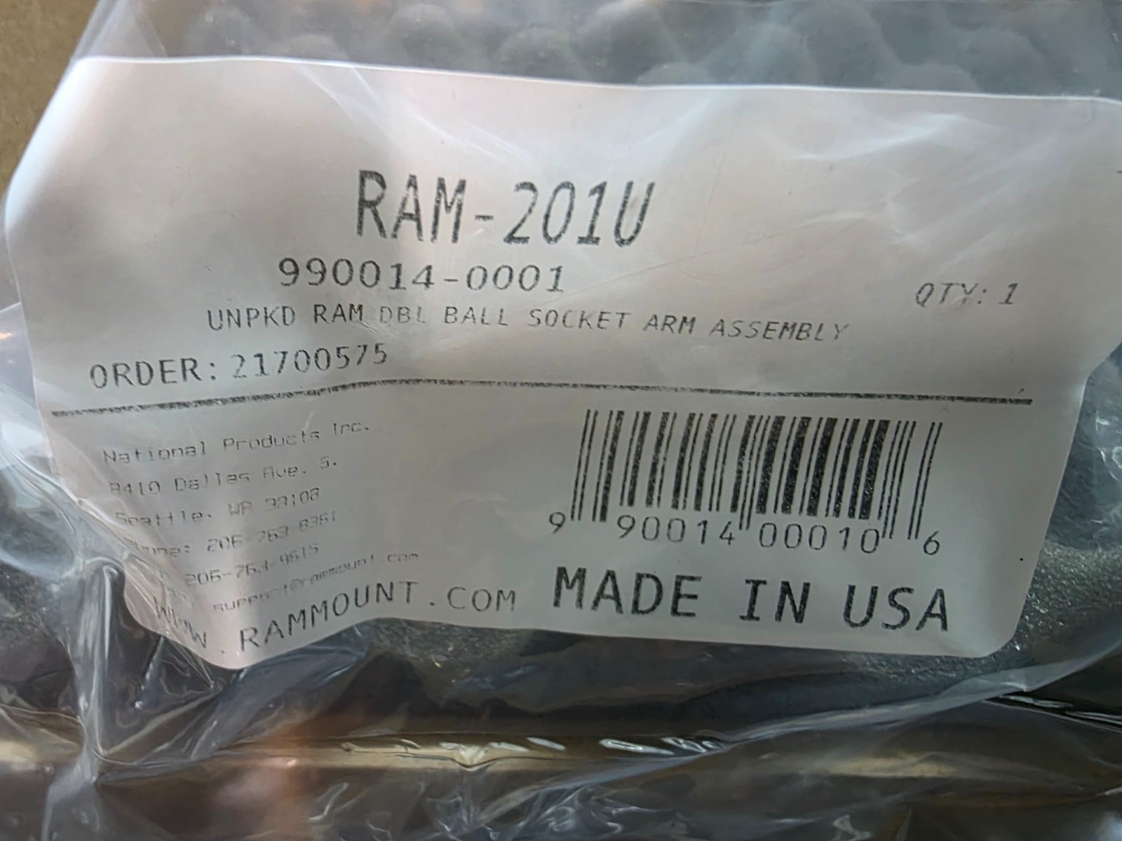 Honeywell Mount Kit VM3010BRKTKIT for VM1, VM1A, VM3, VM3D Dock