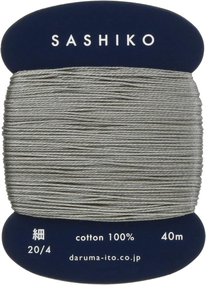 Sashiko Thread Single and Variegated Color (Grey, Thin 40M Card)