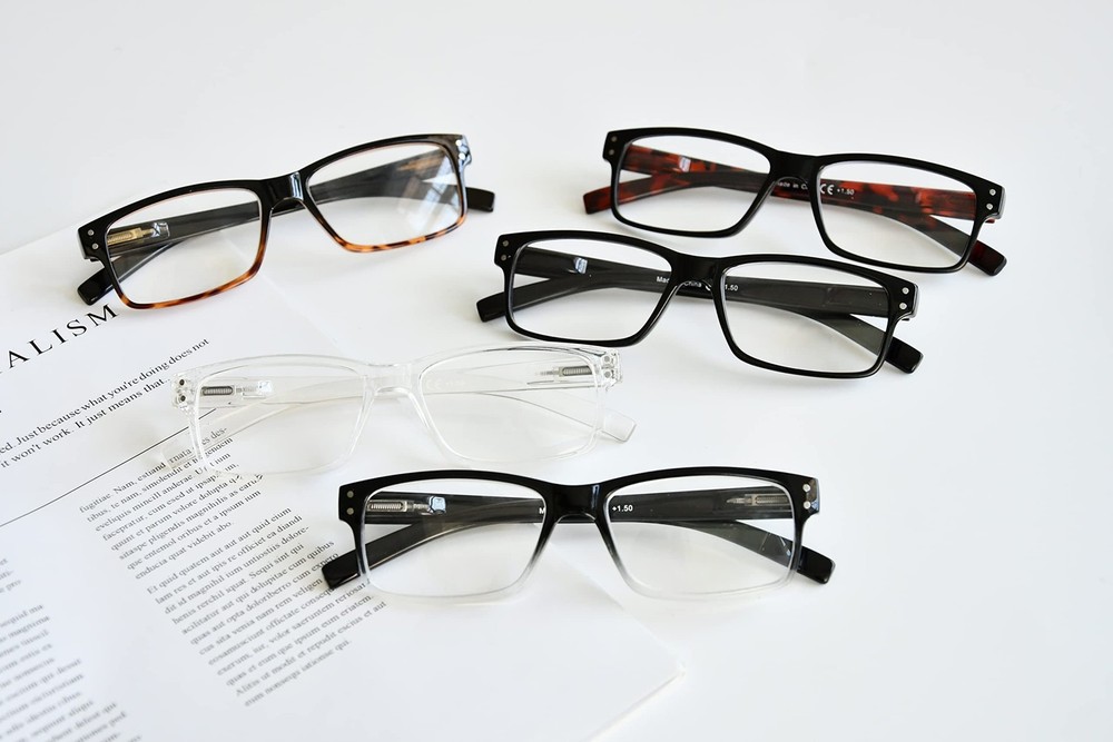 Eyekepper 7-pack Blue Light Blocking Reading Glasses for Men +3.50