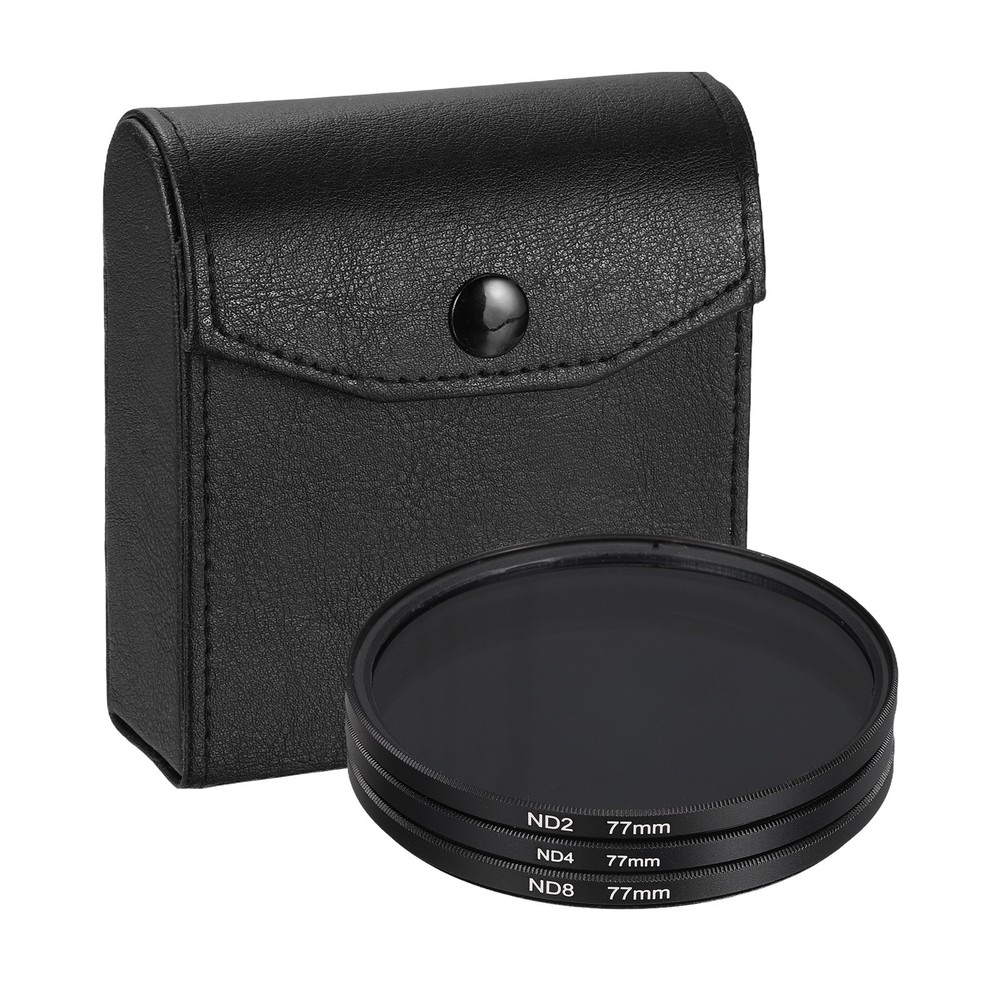 77mm ND2/ND4/ND8 Digital Essentials Filter Kit Circular Camera Filters, Black
