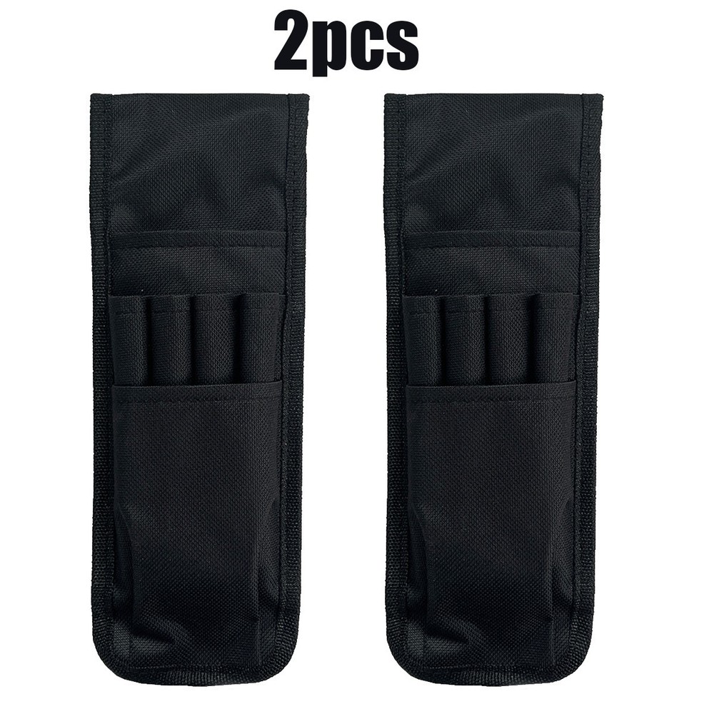 2 Pcs Belt Pen Holder, Multifunctional Adjustable Black